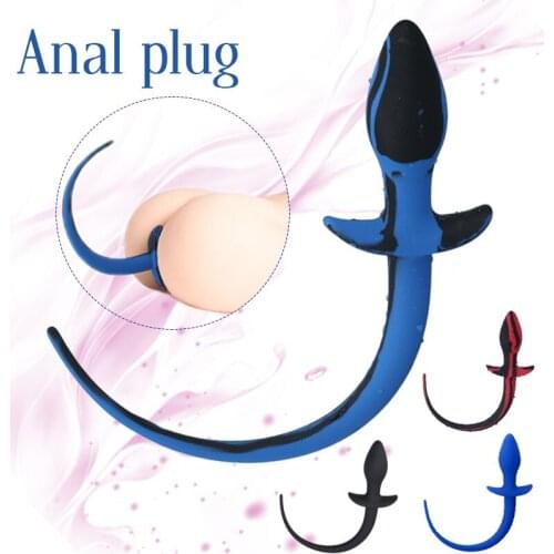 Silicone dog tail anal plug sm toys for men and women with cross-dressing anal dilator adult sex toys wholesale