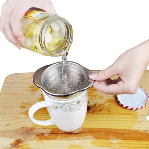 Stainless Steel Food Can Strainer Wide Mouth Sieve Tuna Press Oil Drainer Funnel Cup Durable Drinkware Kitchen Accessories