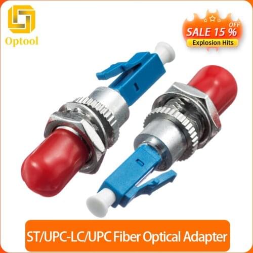 Free Shipping 2pcs/lot ST/UPC Female to LC/UPC Male circular Fiber Optic Adapter