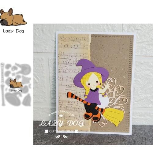 Witch Halloween Metal Cutting Dies Scrapbooking Stencil DIY Mold Knife Craft Embossing Die Cuts Card Making New Dies For 2021