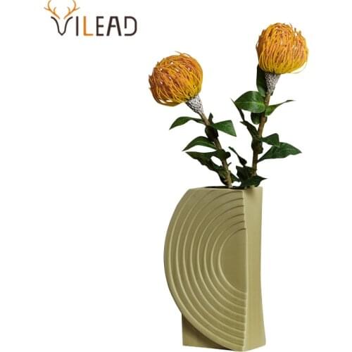 VILEAD Nordic Ceramic Vase Creative Simple Plant Pot Wine Cabinet Home Decor Dried Flower Container Flowerpot Desktop Decoration