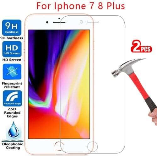 Tempered glass screen protector for iphone 7 8 plus case cover on i phone 7plus 8plus protective coque bag iphone7 iphone8 iphon