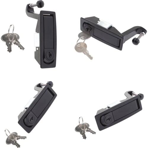 4x Flush Lever Door Latch Compression Lock Adjustable Latches for Marine, Boat, RV, Trailer, Camper, Motor Home, Cargo Trailer