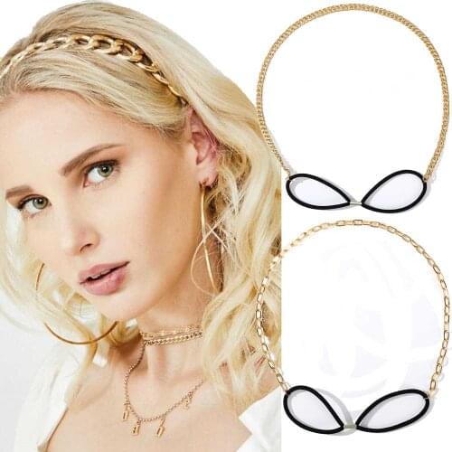 Haimeikang Women Chain Hair Bands Headbands Fashion Elastic Hairbands Bohemia Style Girls Elegant Hair Accessories Headdress