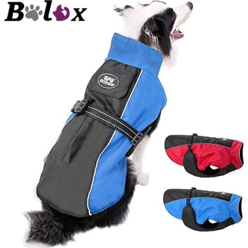 Winter Dog Jacket Windproof Casual Clothes for Medium Large Dogs Waterproof Warm Reflective Coat Adjustable Thicken Jackets
