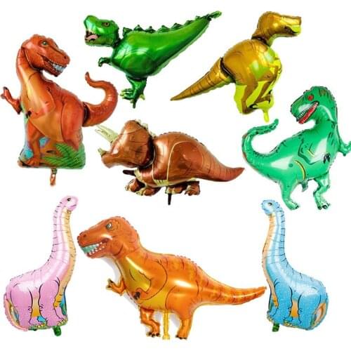 1pcs New Dinosaur Foil Balloon Tyrannosaurus Raptors Triceratops Jurassic Dinosaur Balloon Boy Birthday Decor Baby Shower Globos