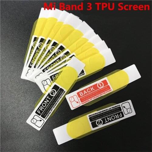 10PCS/LOT TPU HD screen film for Xiaomi 3 for Mi Band 3 Ultrathin Screen Protective Film For Miband 3 Smart Wristband Bracelet