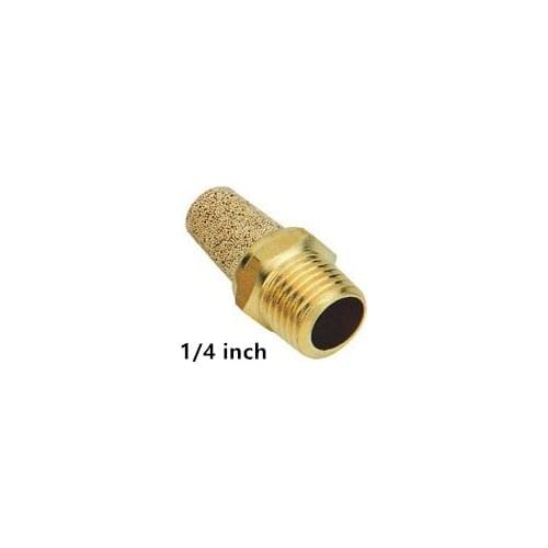 New 10pcs a lot exhaust generator muffler 1/4 inch BSP pneumatic air silencer brass fitting BSL-02 for solenoid valve connector