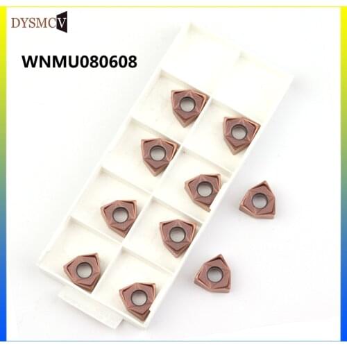 10 pcs WNMU080608 hard alloy milling cutter end milling cutter blade turning tool machine tool processing tool