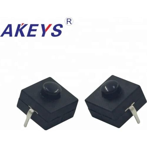 10PCS YT-1212-112D 250VAC Latching ON OFF Lock 2 pins Flashlight Push Button Switch