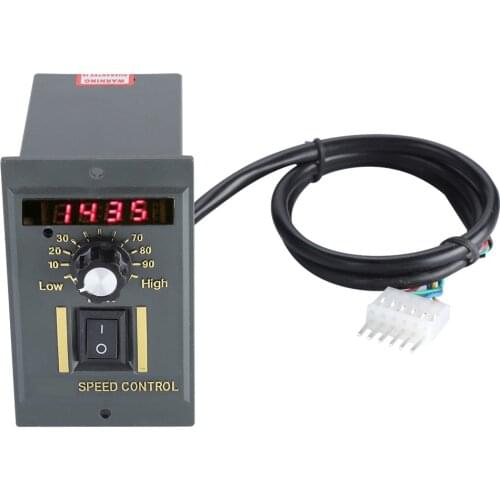 Motor Speed Controller AC 220V 50Hz 400W Digital Adjustable Stepless Motors Control 0-1450RPM Speed Drive Device