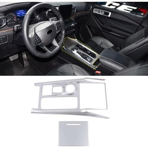 For Ford Explorer U625 2020 2021 Car Accessories Interior Decoration ABS Console Gear Shifter Panel Cover 2pcs Left Hand