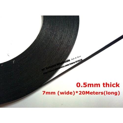 7mm Wide, (0.5mm Thick), 20M/Roll, Double Sided Adhesive Black Foam Sponge Tape for Cellphone Tablet PC Dustproof