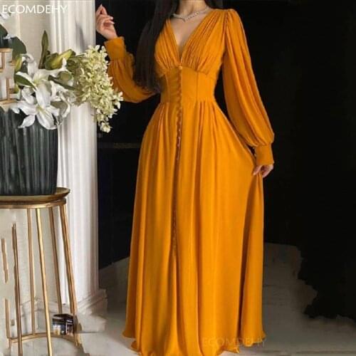 ECOMDEHY Womens Evening Chiffon Dresses