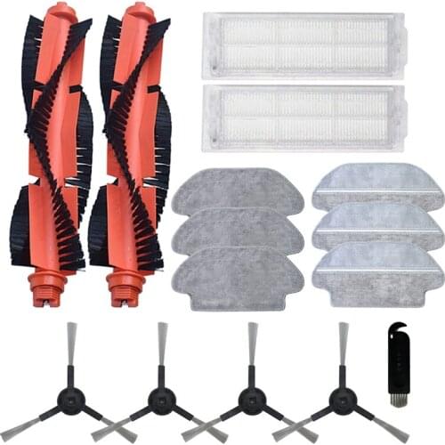 15Pcs HEPA Filter+Main Brush+Side Brush+Mop For XIAOMI MIJIA Robot Vacuum Cleaner STYTJ02YM Vacuum Cleaners Part