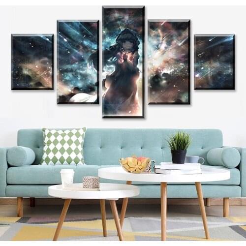 HD Print 5 Piece Anime Canvas Art Poster Original Cartoon Paintings On Canvas Wall Art For Home Decorations Decor Framework