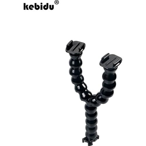 Kebidu New arrival Adjustable Neck for Gopro hero Double-Headed 360-Degree Rotation For xiaomiyi Sport Camera