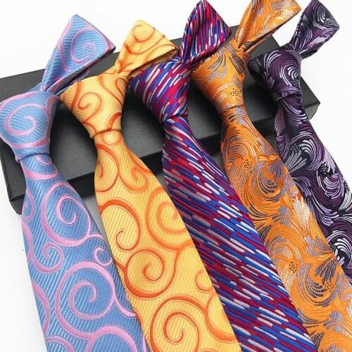 Classic mens tie luxury Gold Blue Plaid Paisley Silk Wedding mens Tie NEW Designer handkerchief Cufflinks Gift Tie Suit