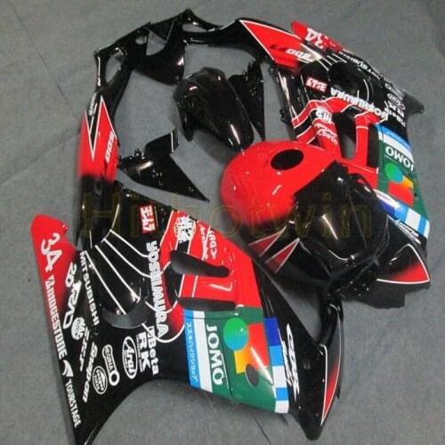 Motorcycle body kit for CBR600F3 1997-1998 F3 97 98 ABS Plastic Fairing+Screws+red black M2