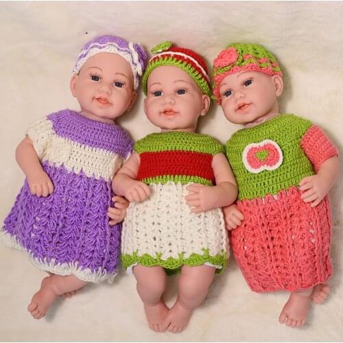 45CM Sweater Baby Reborn Dolls Girls Toy No Function Soft Body Silicone Smile Face Life like Real Baby Doll Toys For Kids Gifts
