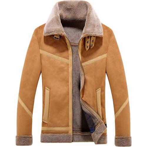 2019 Winter New Men Warm Leather Jacket Fashion Casual Slim locomotive suede jacket male Velvet Coat Male Brand Clothes