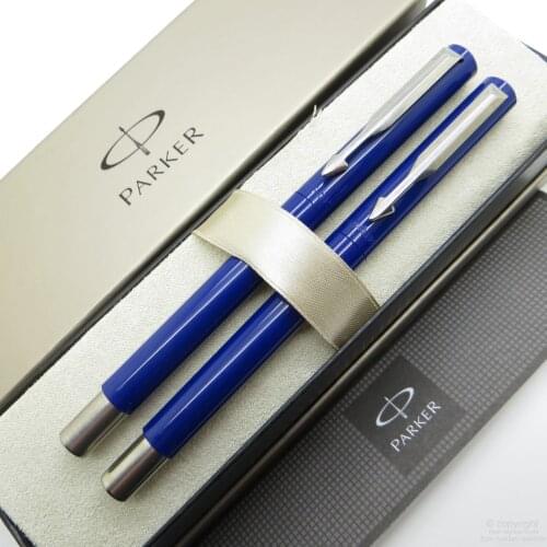 Parker Vector Blue Fountain Pen + Roller Pen Set | İsme Special Pen | Gift Pen