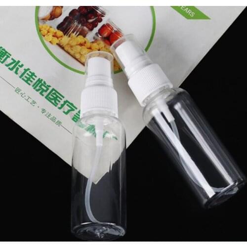 Plastic spray bottles 50ml Travel Transparent Plastic Perfume Atomizer Small MIni Empty Spray Refillable Bottle
