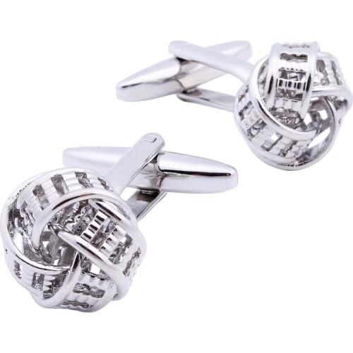 Simple Twist Fastener Cuff Link Hollow Gentlemen Suit Accessories
