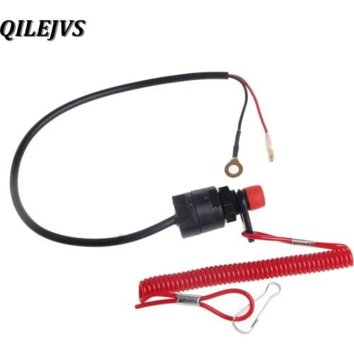 QILEJVS Safety Tether Lanyard Motorcycle Universal Boat Outboard Motor Kill Stop Switch