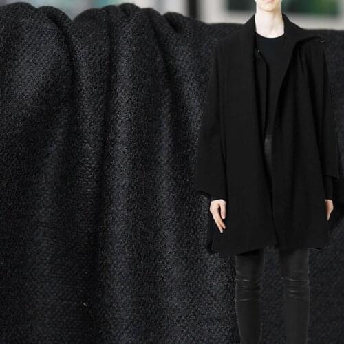 Red Raspberry Black Knitted Wool Fabric Garment Materials Autumn Women Dress Jacket DIY Sewing Cloth Tailor Fabrics Freeshipping