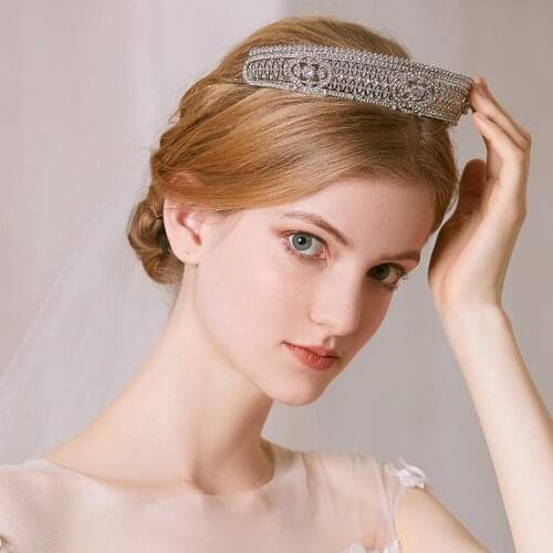 Gorgeous Crown Tiara Markle Wedding Hair Accessories Women Head Jewelry Zircon Bridal Crown Hairbands резинки для волос