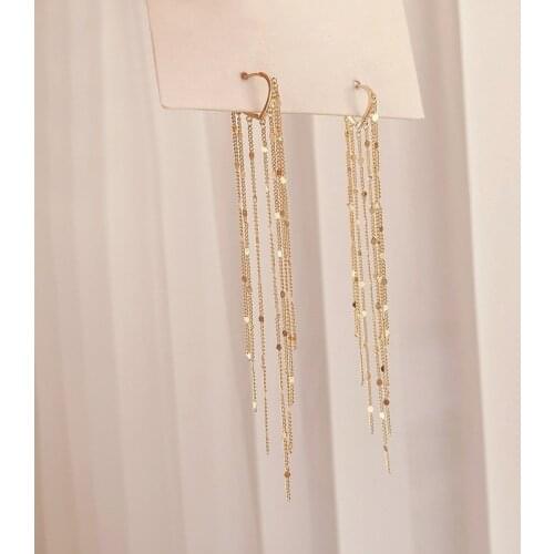 2020 New Arrival Trendy Elegant Metal Long Tassel Drop Earrings For Women Sweet Lovely Heart Fashion Jewelry Gifts