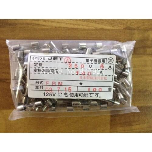 [ZOB] Imported Japanese JET FBM 5X20 6A 250V FUSE original micro glass --200pcs/lot