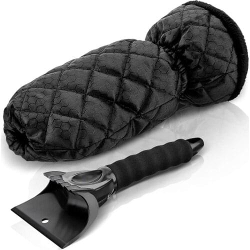 1Set Car Windshield Ice Scraper Snow Shovel Brush With Warm Gloves Snow Removal Tools For Car Cleaning