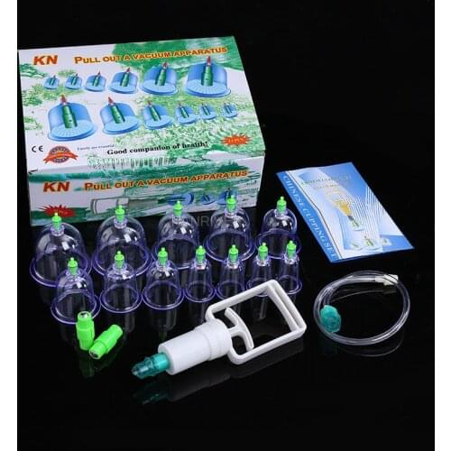 12 Pcs/ Set Medical Vacuum Body Cupping Suction Therapy Device Body Relaxation Healthy Massage Set Health Care