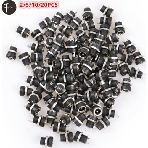 2/5/10/20PCS 2 Terminal DC 12V Socket Outlet Charge Power Supply Jack 5.5mm X 2.1mm DC Socket Charge Power Supply Jack