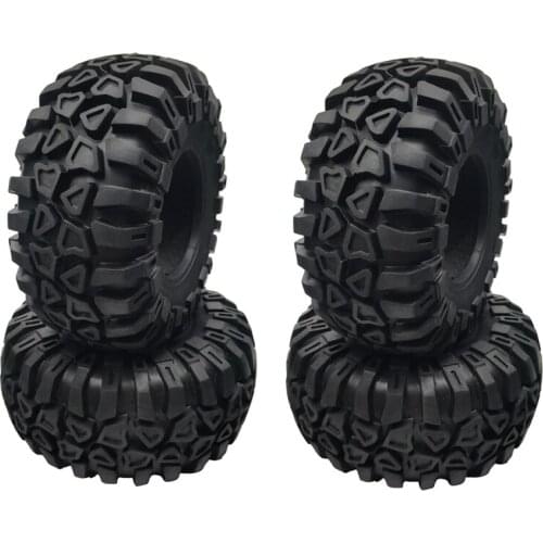 4PCS 2.2 Inch Rubber Tyre 2.2 Wheel Tires 128X60MM for 1/10 RC Crawler Traxxas TRX4 Axial SCX10 90046 Wraith