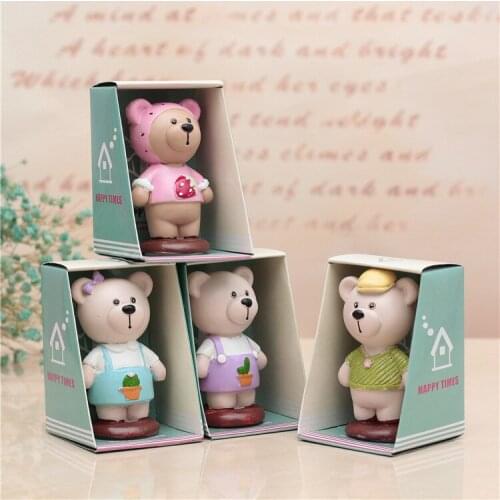 7-New Strange Resin Ornaments Car Interior Decorations Car Candy Colored Bear Ornaments Student Gifts Wholesale Baking Gifts