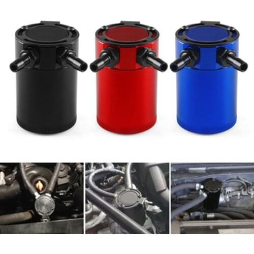 Automobile Two-hole Engine Oil Breathable Pot High Dual-channel Exhaust Pipe Oil Pot Red Blue Black Car Modification Parts