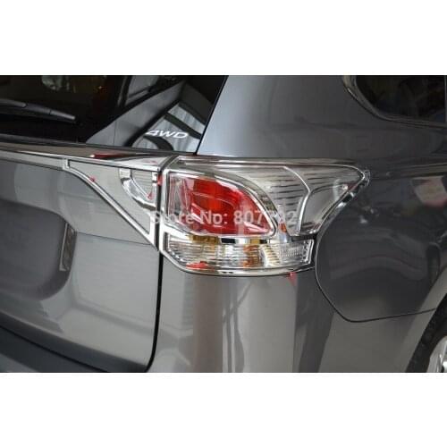 Car styling 2013 for Mitsubishi Outlander Samurai ABS Chrome After headlight Lamp Cover