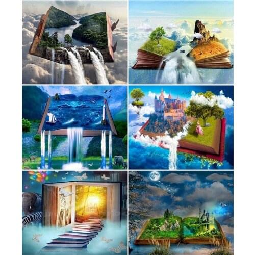 AZQSD Oil Painting By Numbers Waterfall Landscape DIY Unique Gift 40x50cm Coloring By Numbers Book Home Bedroom Wall Artwork