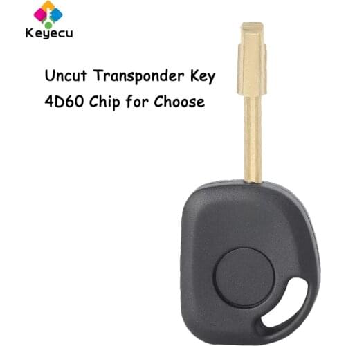 KEYECU Uncut Transponder Key Shell Case Fob 4D60 Chip FO21 Blade for Jaguar XJ8 XJR S Type X Type 2003 2004 2005 2006 2007 2008