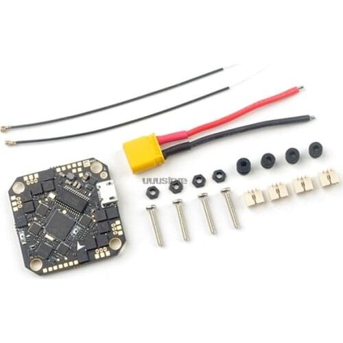 Happymodel CrazyF411 AIO F4 2-4S Flight Controller w/ Frsky Receiver & Built-in 20A BL_S ESC for RC FPV Racing Drone Toothpick