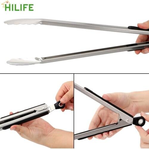 HILIFE Salad Food Clip Cooking Tools Stainless Steel Grill Tools Kitchen Tools BBQ Tongs