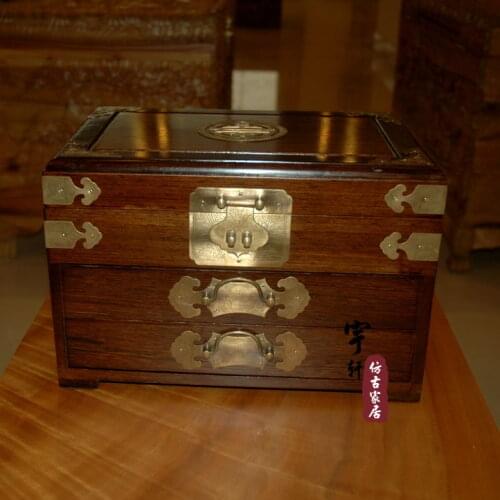 Dongyang wood carving jewelry box camphor wood solid wood furniture jewelry box camphortree box