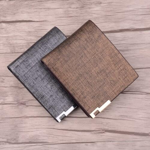 Top Fashion New Sands Men Short Wallet Man Wallets Card Holder Vintage Man Purse Business Money Bag Slim Mens Purses Coin Bag