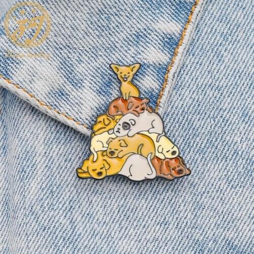 Cartoon Abstract Cute Corgi Alloy Brooch Pin Jewelry Enamel Brooch Pet Lover Pet Dog Pin Dress Party Gift For Women