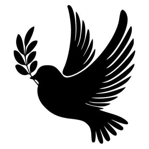 LLY-1688 Dove World Peace Classic Modeling Decal PVC Fashion Auto Window Decoration Quality Waterproof Sunscreen Car Sticker