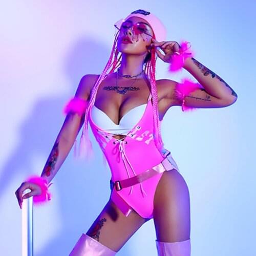 Nightclub Gogo Leading Dance Costume Female Dj Clothing Hip Hop Sport Set Bar Pole Dance Bra Pants Performance Stage Wear BL5035
