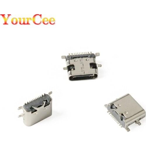 10/20/50Pcs SMT USB 3.1 Type-C 16pin female connector For Mobile Phone Charging port Charging Socket Tow feet plug 10/20/50Pcs